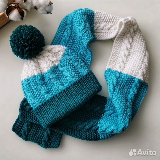 Новые комплекты деми: шапка и шарф, 50-54 и 54-57