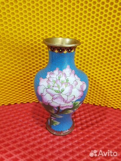 Ваза клуазонеЛатунь эмаль