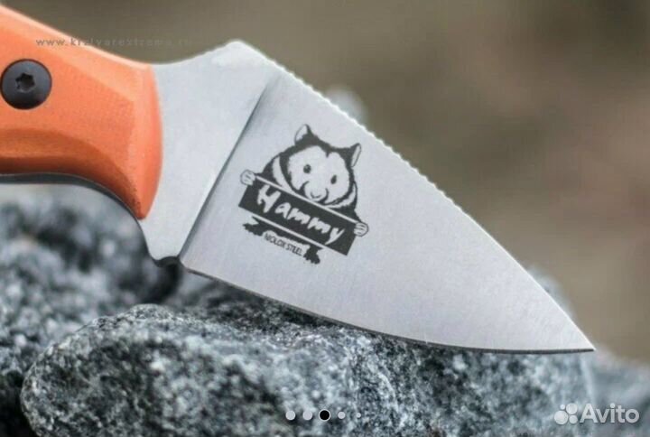 Нож Кизляр Hammy Niolox Stone Wash Orange G-10