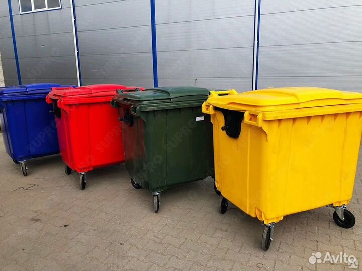 Пластиковый контейнер для мусора 660л Ш6348