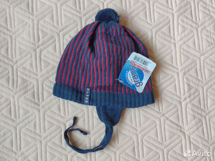 Новая осенняя шапка 52-54 Grans синий мальчика