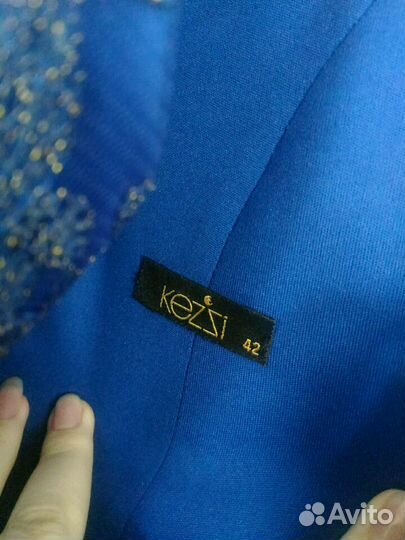 Платье вечернее синее 44-46 на выпускной свадьбу