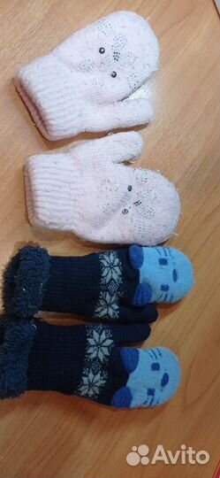 Варежки разные на 6-8лет