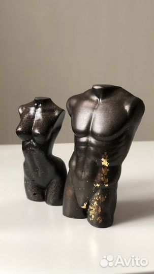 Фигурка скульптура женское мужское тело торс из ги