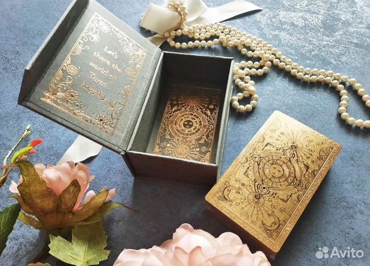 Карты таро пластик золотое солнце