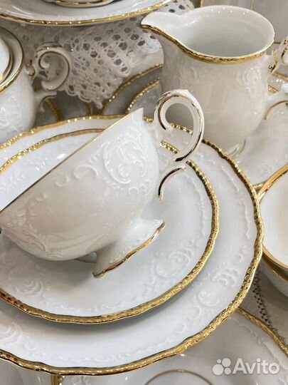 Кофейный сервиз 6 перс. Белое золото Zeh Scherzer