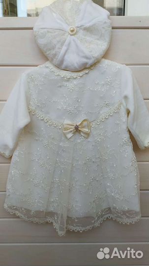 Платье на девочку 6-12мес и берет.Состояние нового