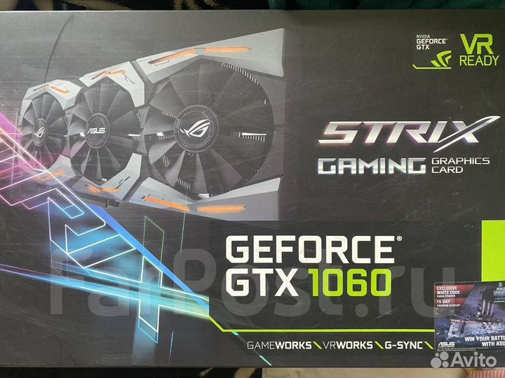 Видеокарта PCI-E Asus GeForce GTX 1060 Strix OC 6