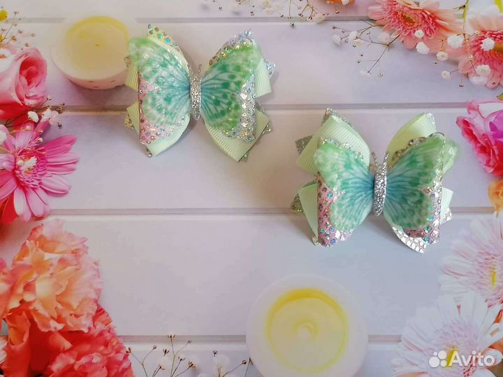 Бантики для волос ручной работы