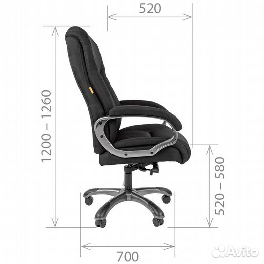 Кресло руководителя Chairman 410, черное