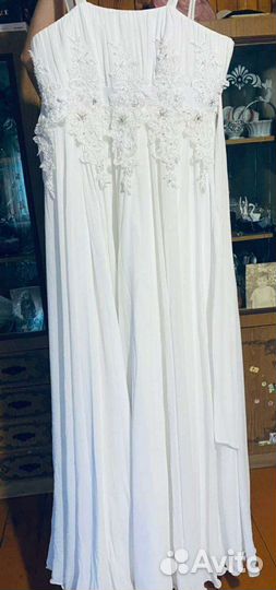 Свадебное платье 44-46 бу