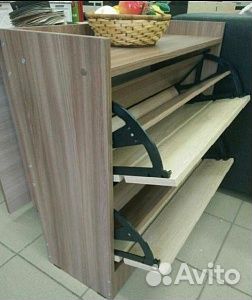 Мини обувница на 2 отделения Ясень шимо