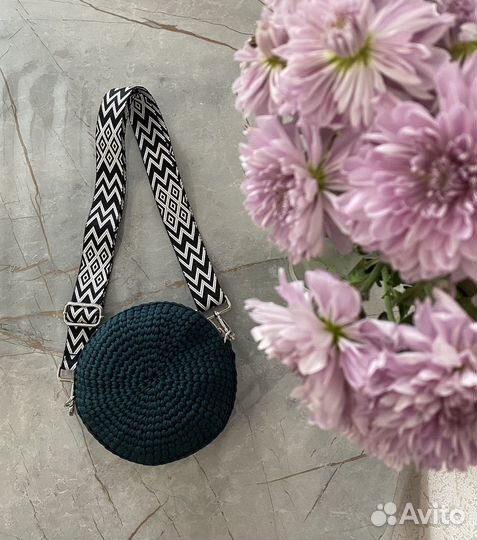 Круглая сумка из полиэфирного шнура