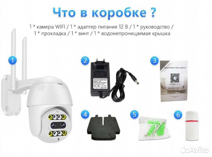 Wi-Fi IP PTZ камера наружного наблюдения 10X zoom