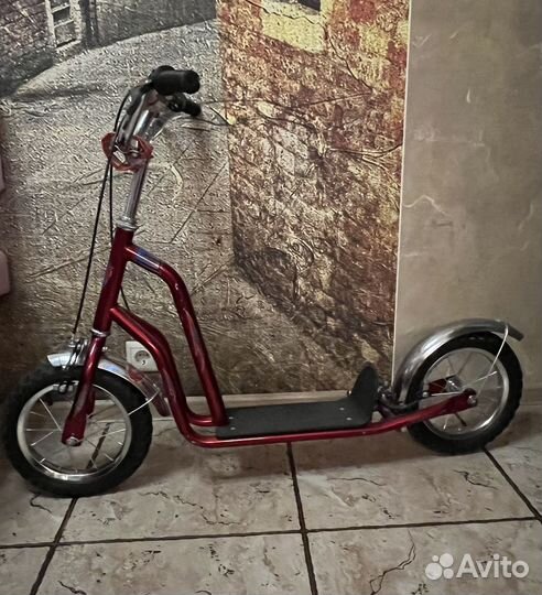 Самокат детский, большой на надувных колесах