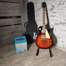 Электрогитара Gibson+усилитель+кейс