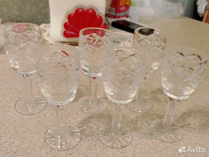 Хрустальные рюмки на ножке СССР