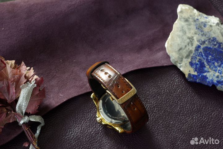 Ремешок на часы Seiko. Крокодил. Handmade