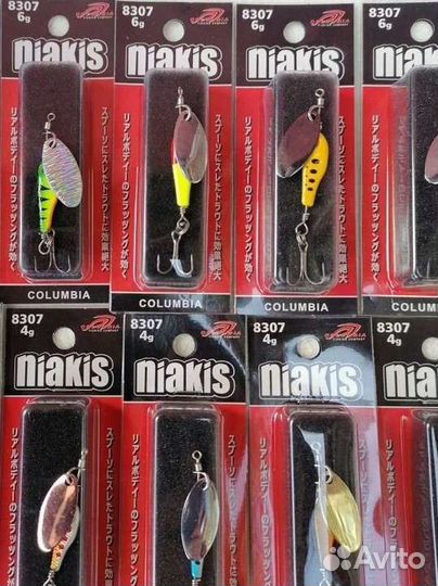 Блесна вращающаяся Niakis 10 штук 4,6, 9 граммов