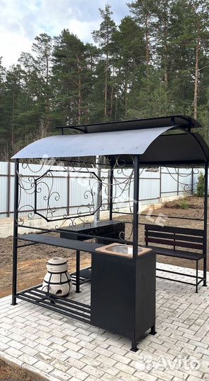 Мангал с крышей