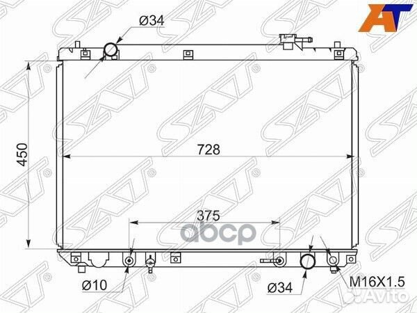 Радиатор toyota harrier 98-03/kluger 00-07 2AZ