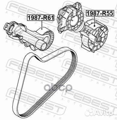 Ролик натяжной 1987R55 Febest