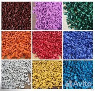 Щебень цветной