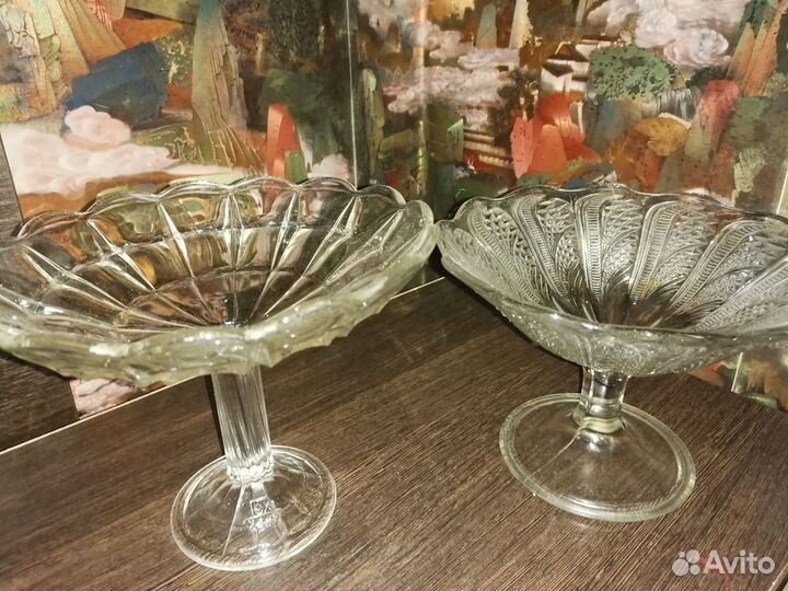 Ваза для фруктов на ножке СССР