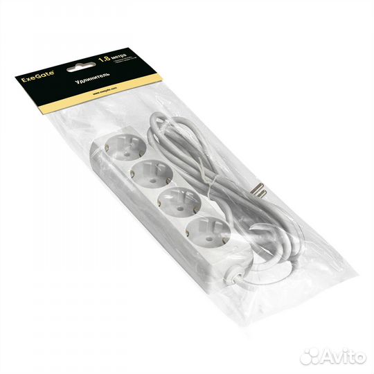 Удлинитель ExeGate ECE-4-1.8W (4 евророзетки с заз