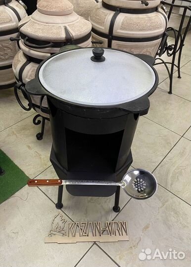 Комплект казан чугунный и печь
