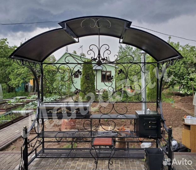 Мангал с крышей