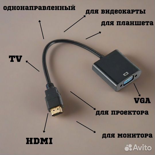 Переходник (конвертер) hdmi - vga