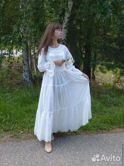 Подвенечное платье в русском стиле