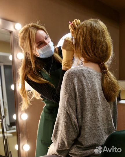 Оформление бровей, укладка