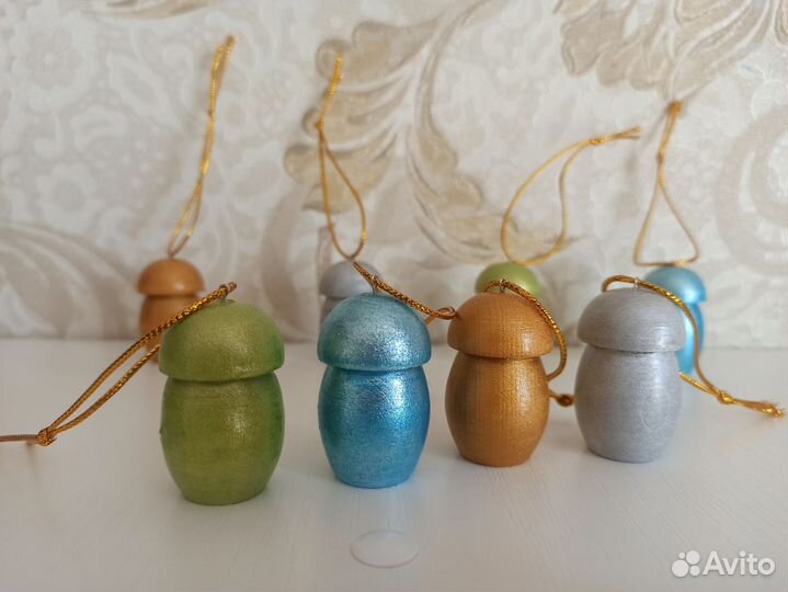 Деревянные ёлочные игрушки 