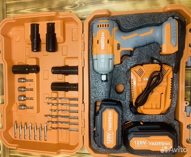 Гайковерт ударный аккумуляторный 500 Нм 128 V