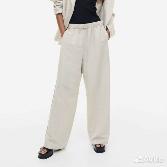 Брюки льняные