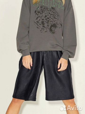 Шорты бермуды jack jones из искуственной кожи (S)