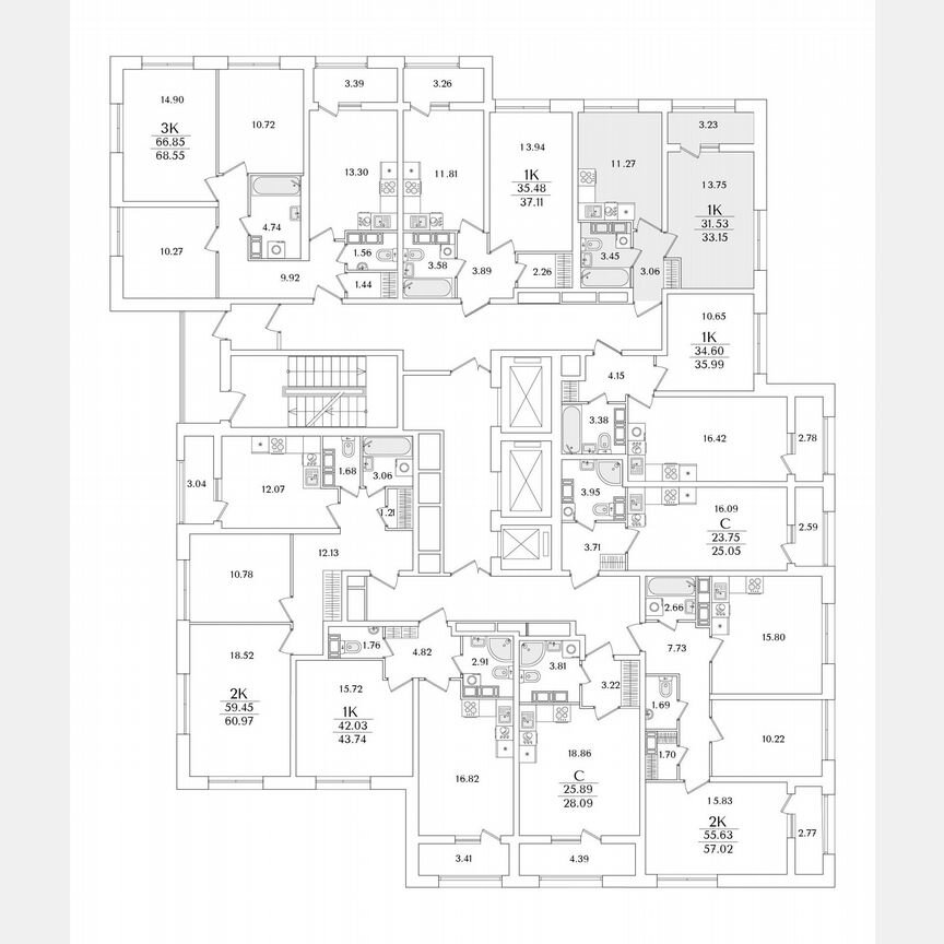1-к. квартира, 33,2 м², 15/22 эт.