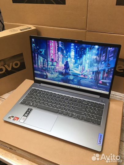 Lenovo slim 2024, ryzen 5 7520u, новые, 500gb