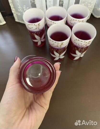 Набор стеклянных бокалов 6 штук