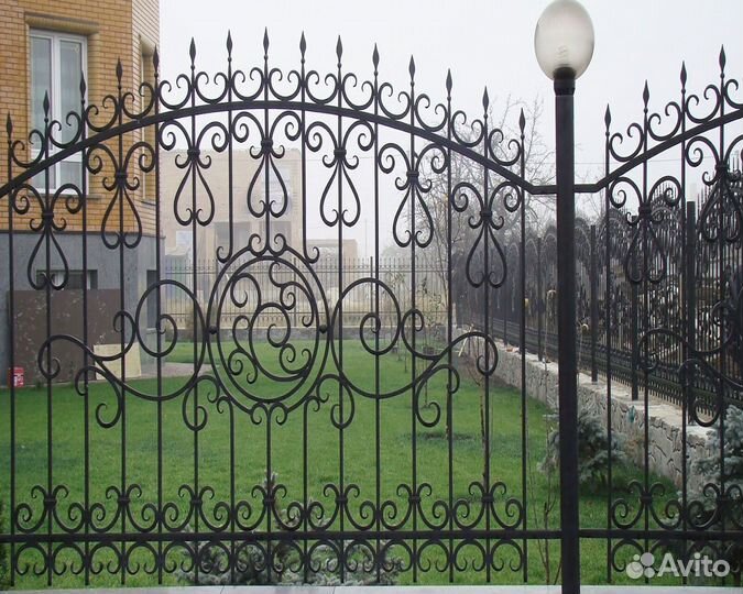 H2Заборы для дачи кованные 3Д под заказ 1метр/h2 p