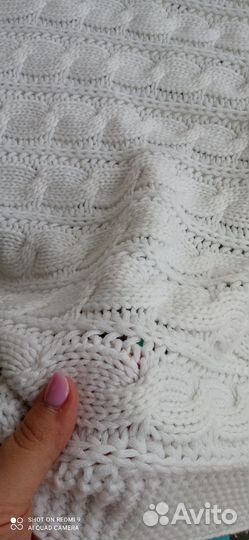 Плед детский вязаный 120х120