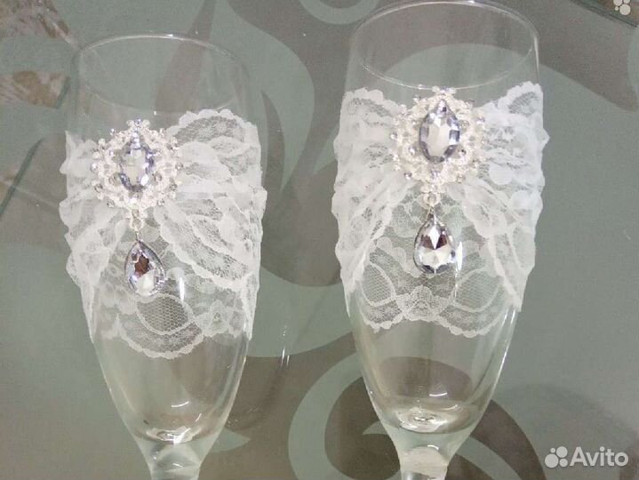 Свадебные аксессуары фужеры