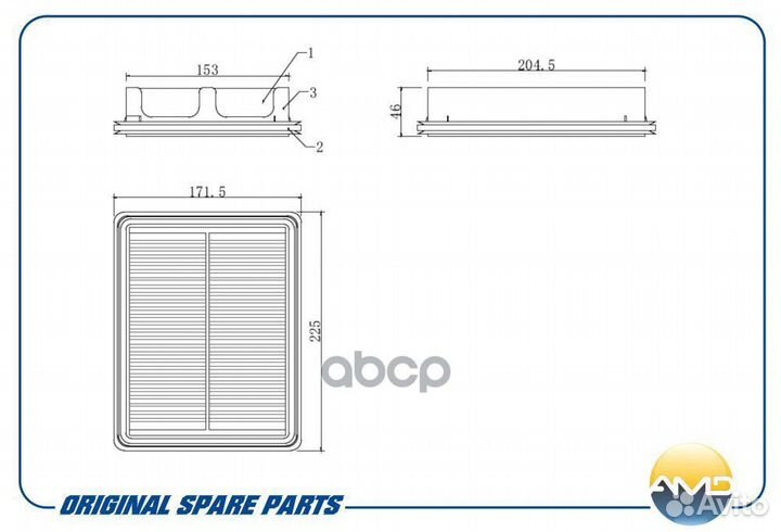 Фильтр воздушный mazda (Mazda 3 BM) (1,5) (2013