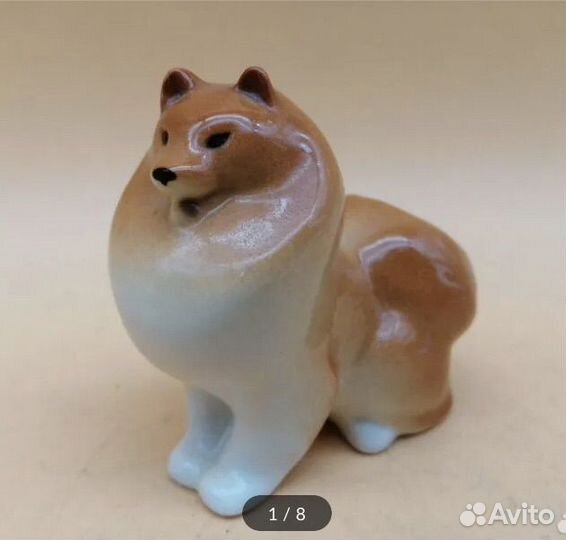 Статуэтка Шпиц фарфор ифз