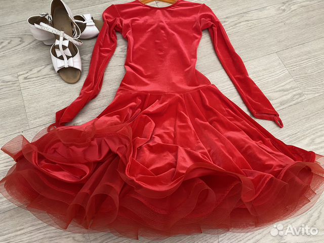 Платье для спортивно-бальных танцев, рост 128-134