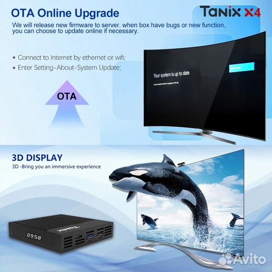Tanix X4 4/32 Gb Amlogic S905X4 + настройка