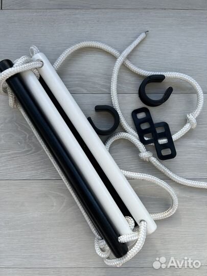 Лестница верёвочная,спортивная.Белый/Черный