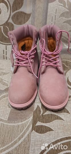 Ботинки женские Timberland 10061 розовые р.6 US